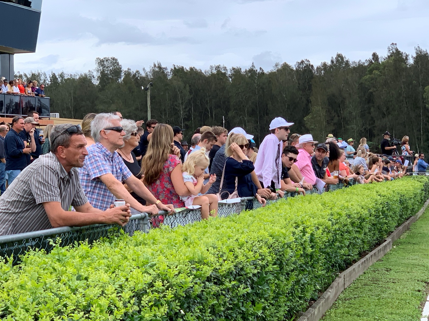 Race day crowd enjoying the lawn