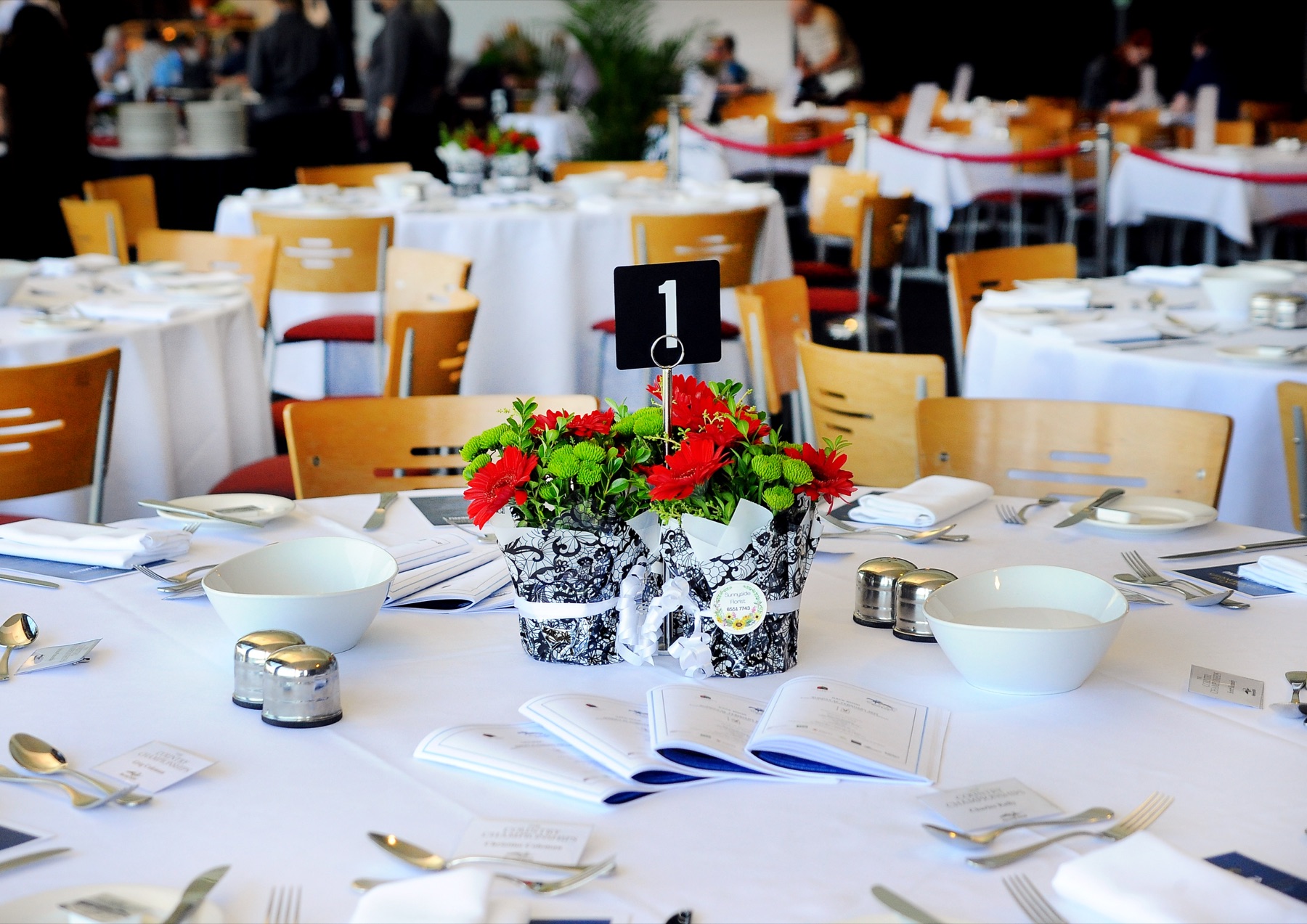 Elegant tablescape at the Winning Post Function Centre